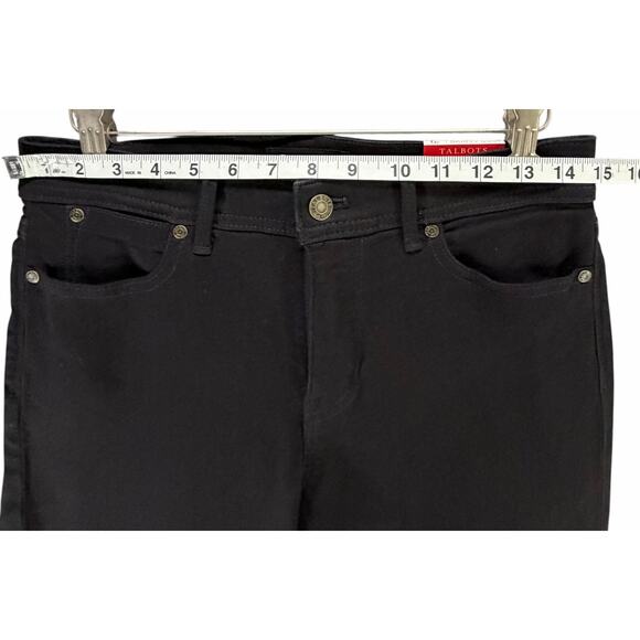 Talbots Barely Boot Jeans Womens 6P Black High Waist Flawless 5 Pocket Denim - Picture 7 of 16